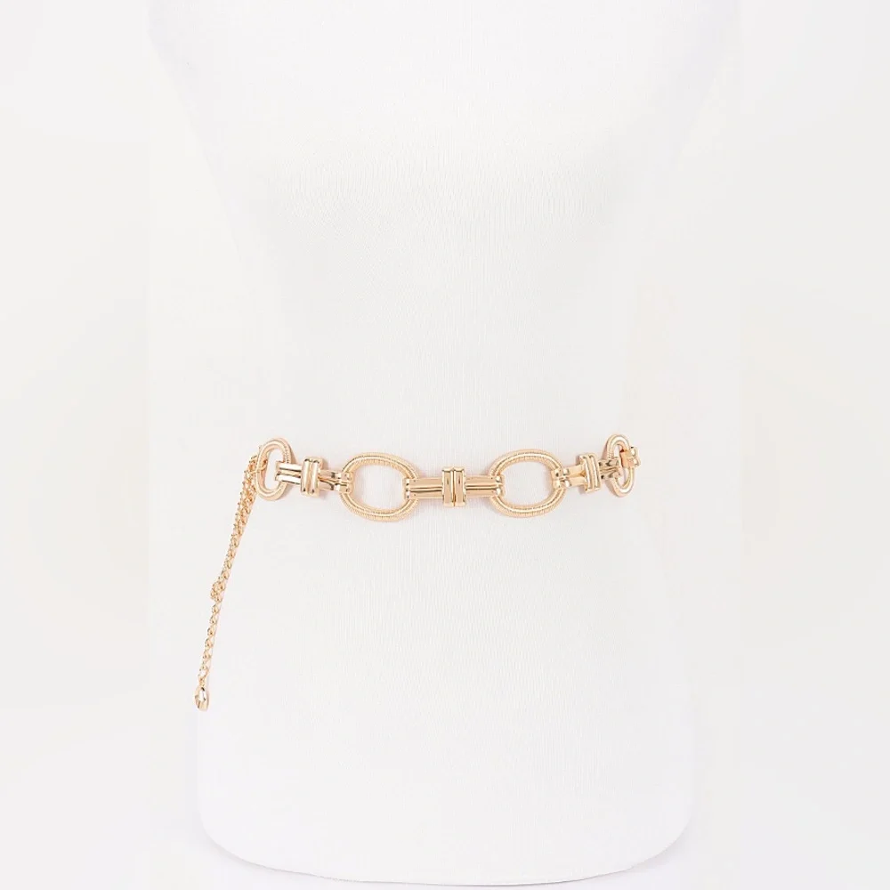 Gold or Silver Chain Link Statement Belt